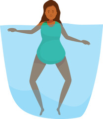 Pregnant woman practicing aqua aerobics, enjoying a healthy and active pregnancy through water exercises