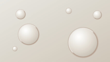 Abstract White Water Droplets on Beige Background Stock Photo