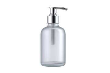 Clear glass pump bottle
