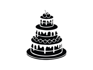 wedding cake vector illustration