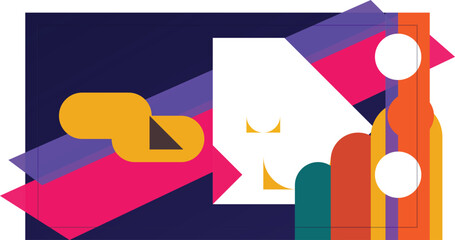 Abstract Geometric Shapes Background Modern Art Design for Branding