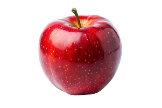 Crisp red apple isolated transparent background fresh fruit photography isolated on transparent background