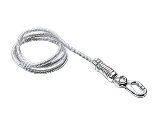 Transparent coiled rope with metal attachment