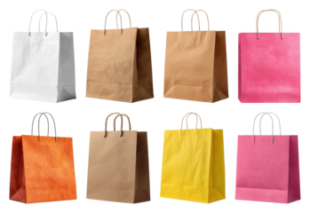 Colorful paper shopping bags