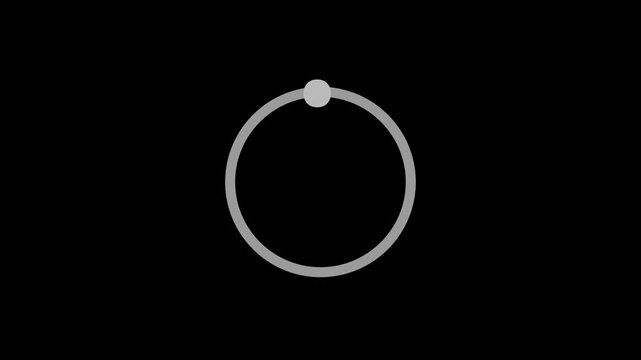 White  Abstract Circle Loading Icon Animation |