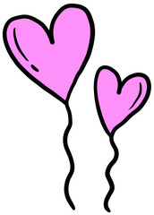 Valentine pink heart balloon