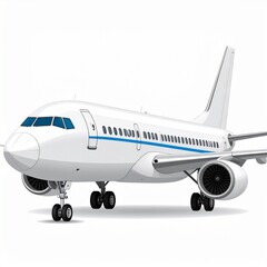 Fototapeta premium Commercial airplanes transport passengers efficiently across long distances with safety, speed, and comfort.