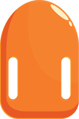 Orange kickboard floating on water, ensuring safety for swimmers