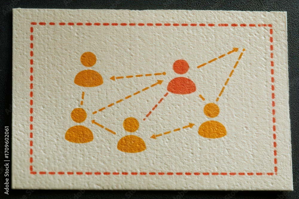 Aufkleber visual representation of interconnected social networks illustrating collaborative dynamics and comm