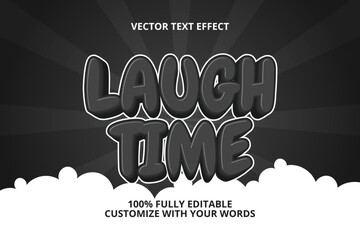 laugh time editable text effect for kids