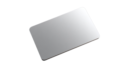 Blank, silver rectangular plate