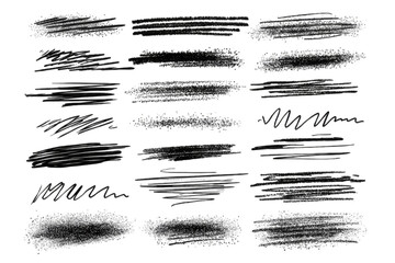 Collection of textured brush strokes