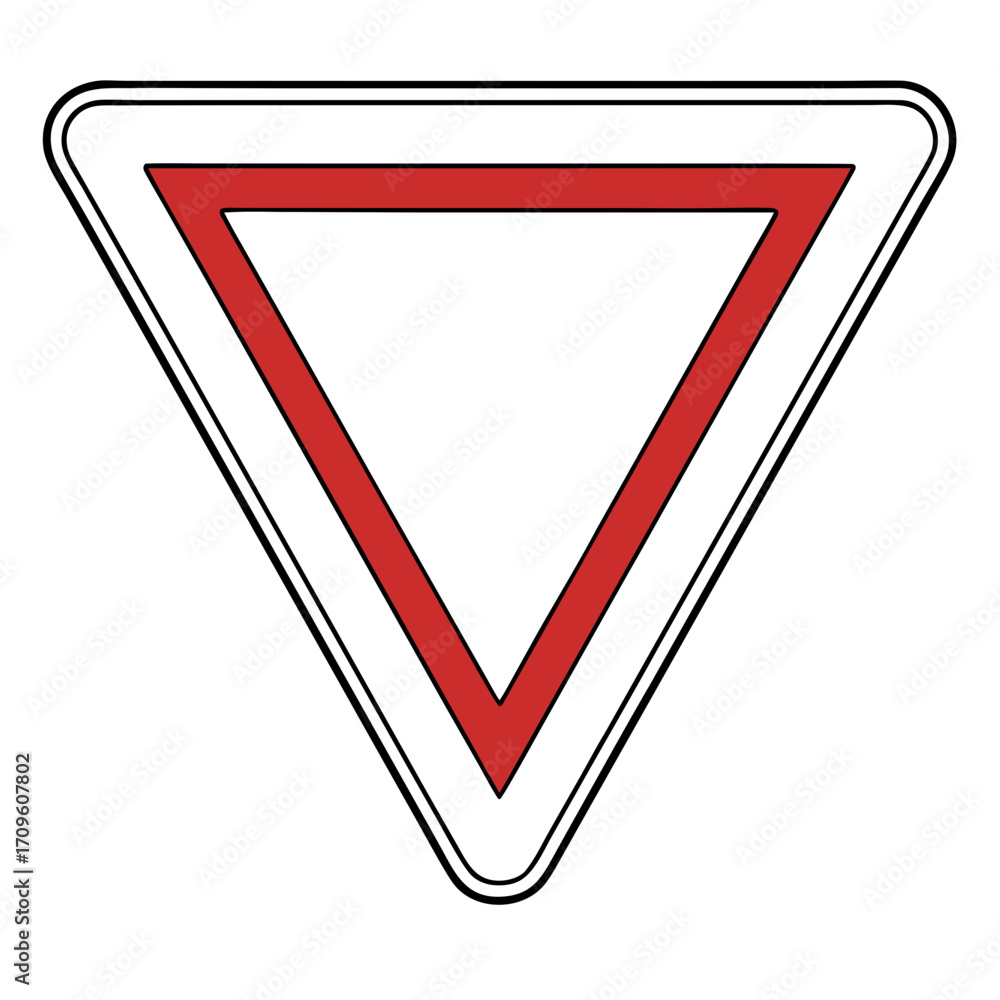 Aufkleber red triangle outline on a black background with transparent background shape geometric