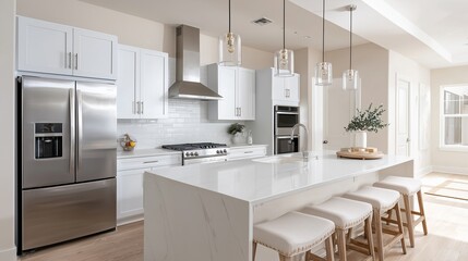 modern kitchen interior with kitchen