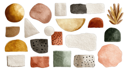 Abstract shapes in earthy tones