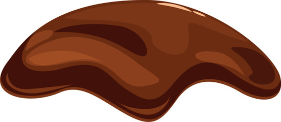 Smooth chocolate cream is spreading, creating a delicious topping for desserts and cakes