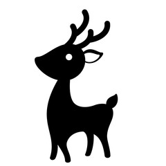 christmas baby deer vector illustration