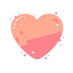 Pink Heart Halloween Design Illustration for Cute Scary October Holiday Backgrounds