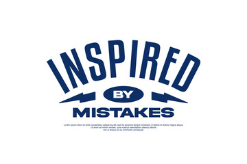 inspired by mistakes streetwear urban modern template vector