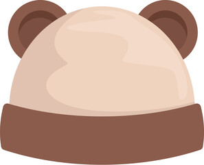 Warm baby hat with cute bear ears providing comfort and protection during cold weather
