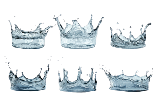 Water splash crown shapes