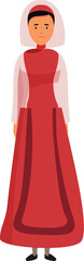 Woman in traditional russian clothing, showcasing cultural heritage and national identity
