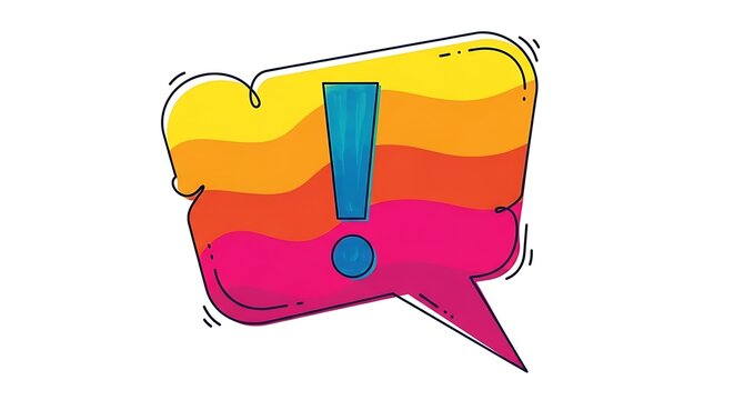 Important Notice Colorful Speech Bubble.