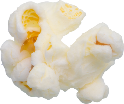 Tasty popcorn close up isolated on white background