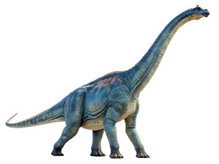 Fototapeta premium Majestic Blue Brachiosaurus Dinosaur in Detailed Rendering