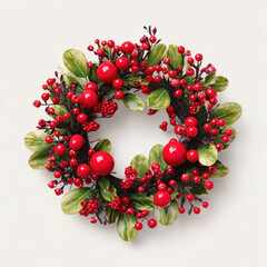 Festive circular wreath