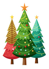 Obraz premium Christmas Tree With Transparent Background