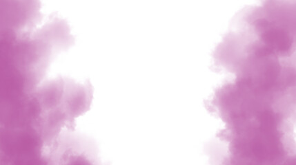 Pink side smoke vignette PNG, soft pink cloud edges, mirrored side smoke effect, transparent background pastel fog overlay