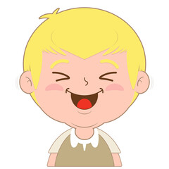 boy playful face cartoon cute