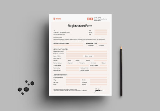 Registration Form Template