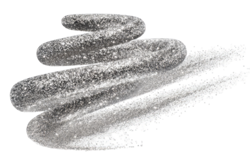 Silver glitter cosmetic product swatch