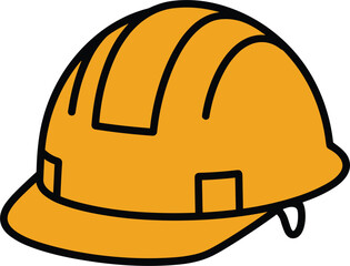 Orange Construction Hard Hat Isolated on White Background untitled