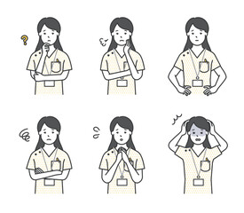 看護師のアイコンセット イラスト素材