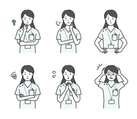 看護師のアイコンセット イラスト素材