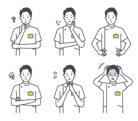 看護師のアイコンセット イラスト素材