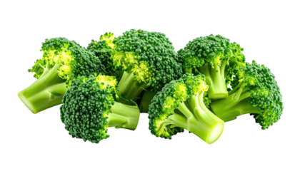 Fresh broccoli florets close-up
