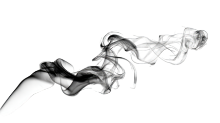 Abstract smoke trails in grayscale