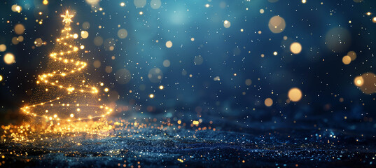 Karte für Weihnachten, weihnachtlicher Hintergrund mit Schneeflocken, winterlicher Hintergrund in Weiß und Blau mit Schnee, Platz für Copytext	