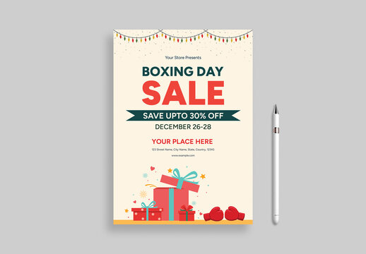 Boxing Day Big Sale Flyer Layout