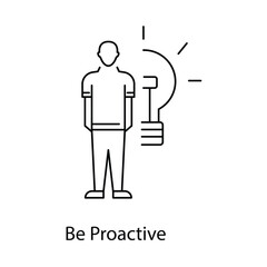 Be Proactive Icon. Vector Design