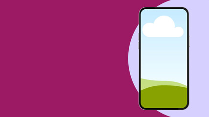 Empty Mobile/ Tablet/ Laptop illustrated mockup on simplified background for multiple usage
