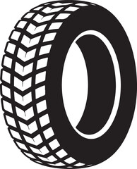 Car Tire Logo with Black Vector Illustration