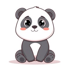 Fototapeta premium Sitting Panda Cartoon