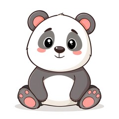 Fototapeta premium Sitting Panda Cartoon