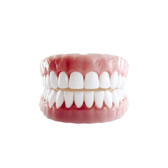 Fototapeta premium Perfect Smile Full Set of Artificial Teeth Model