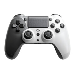 Gray and white video game controller